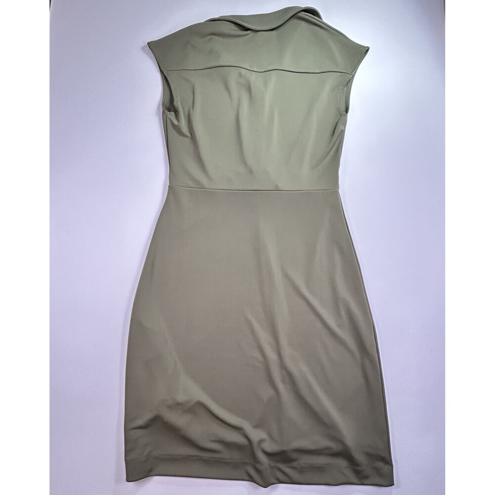 Banana Republic Olive Green Cap Sleeve Shirt Dress - Picture 13 of 15